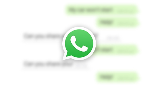 Whatsapp examples logo blurred